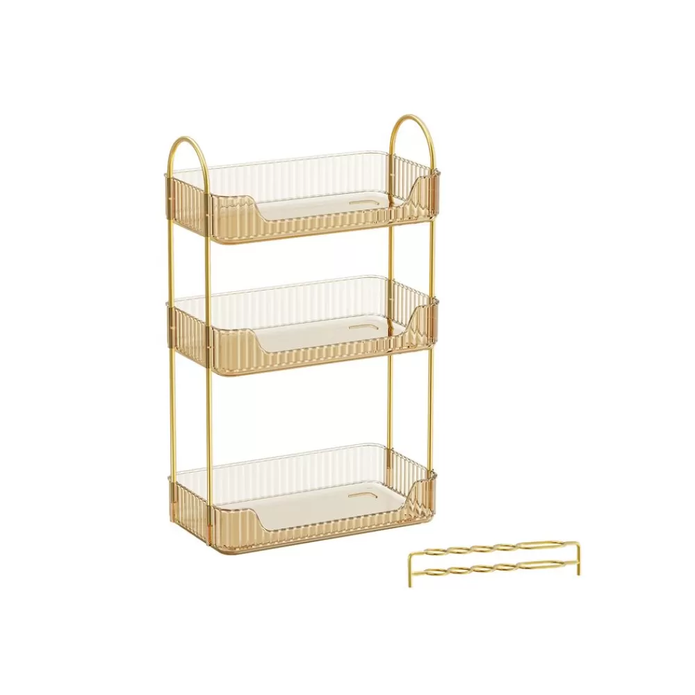 Sale SONGMICS Make-up Organizer rechteckig Geschenkidee champagnergold