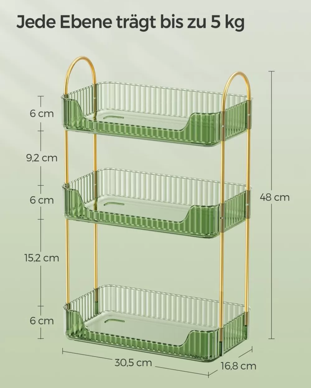 makeup_organizer_rechteckig_geschenkidee_champagnergold_10.webp Sale SONGMICS Make-up Organizer rechteckig Geschenkidee champagnergold