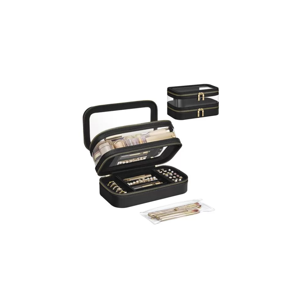 Shop SONGMICS Make-up Tasche mit Schmuckkästchen tintenschwarz