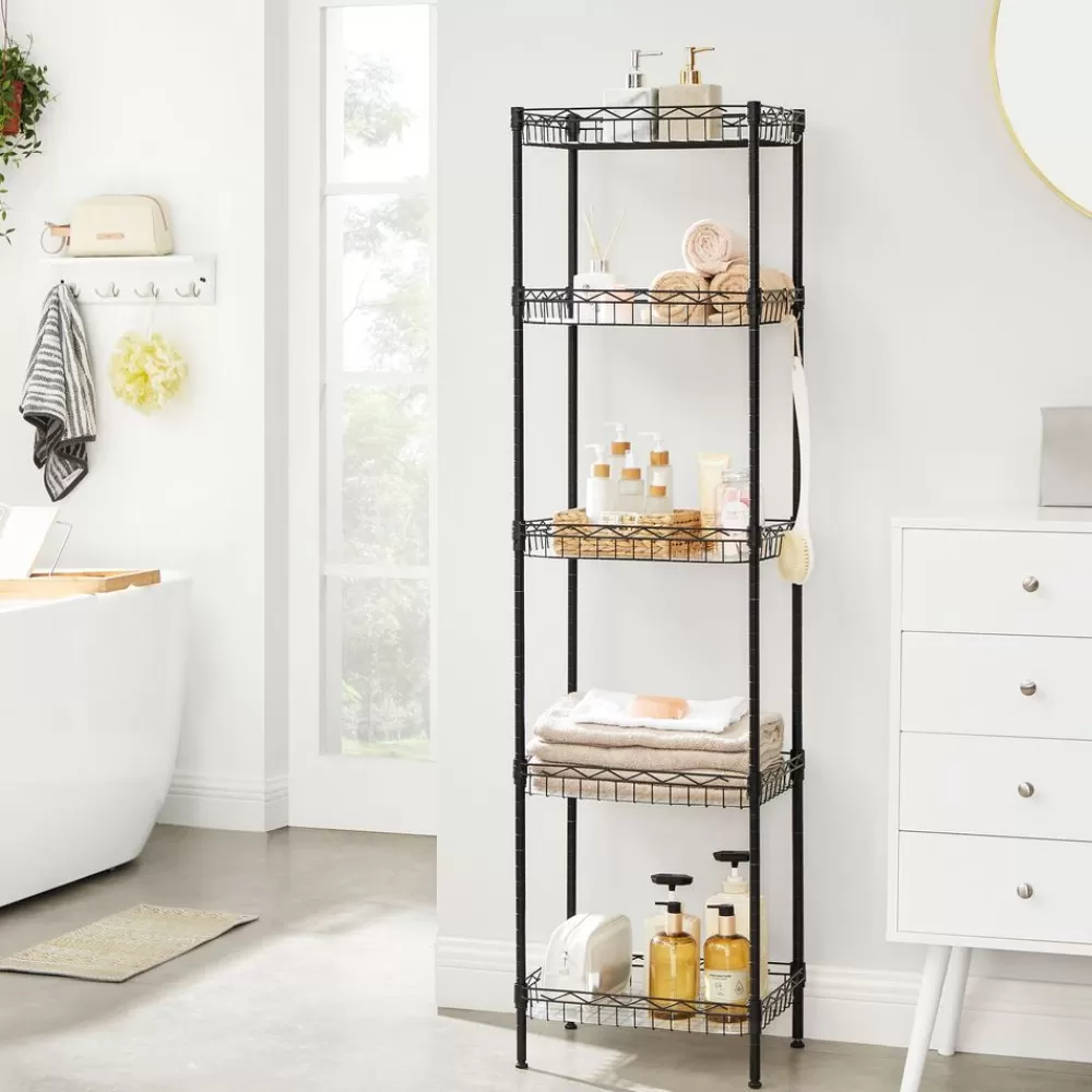 Store SONGMICS Metallregal mit 5 Ebenen Schwarz