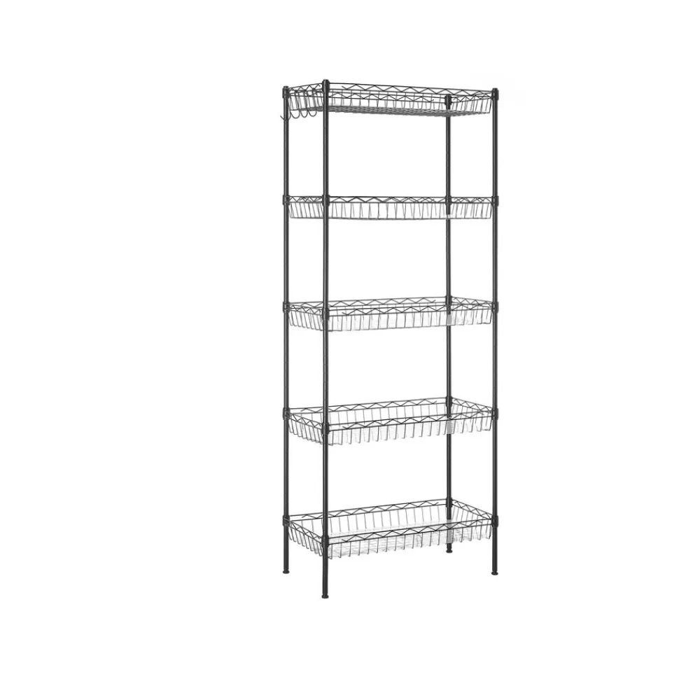 Cheap SONGMICS Metallregal mit 5 verstellbaren Ablagen
