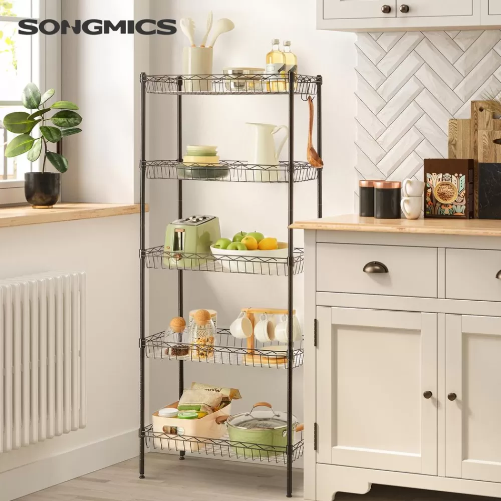 Cheap SONGMICS Metallregal mit 5 verstellbaren Ablagen