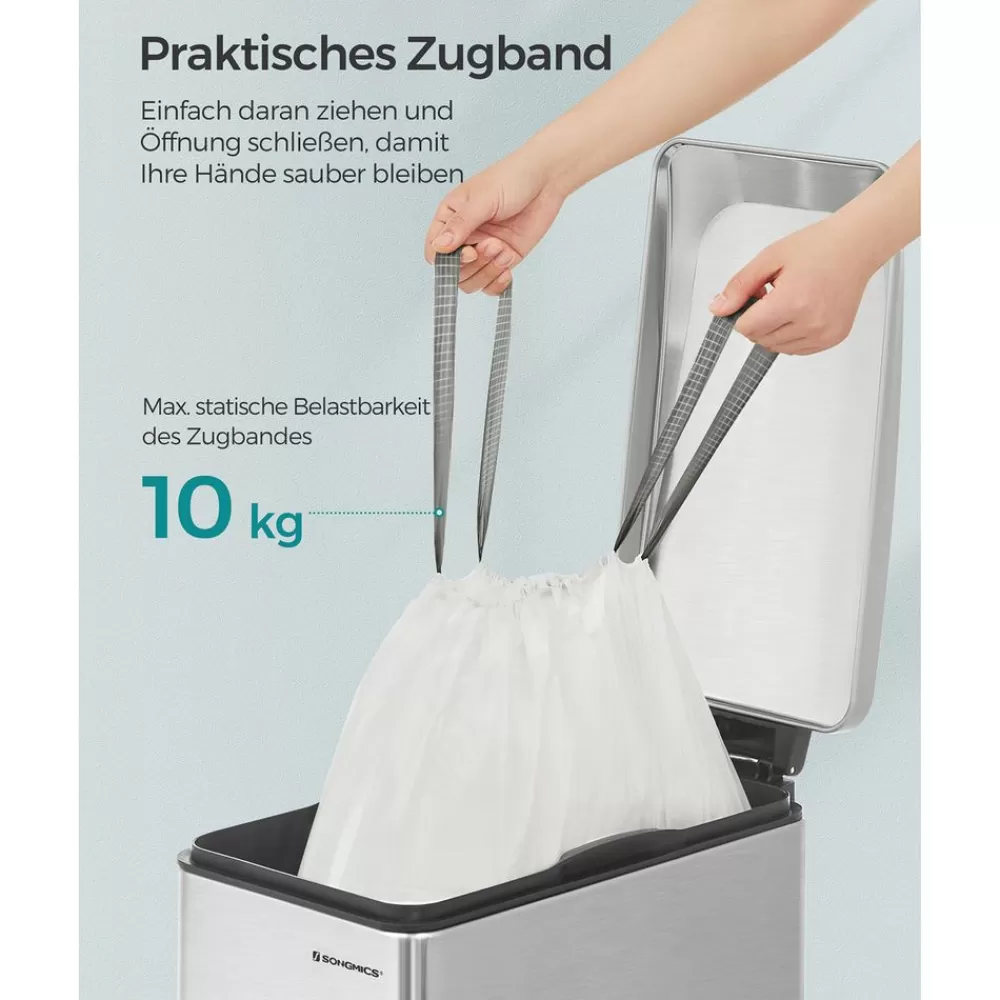 mllbeutel__liter_mit_zugband__stck_12.webp Online SONGMICS Müllbeutel 45-55 Liter mit Zugband 40 Stück Weiß