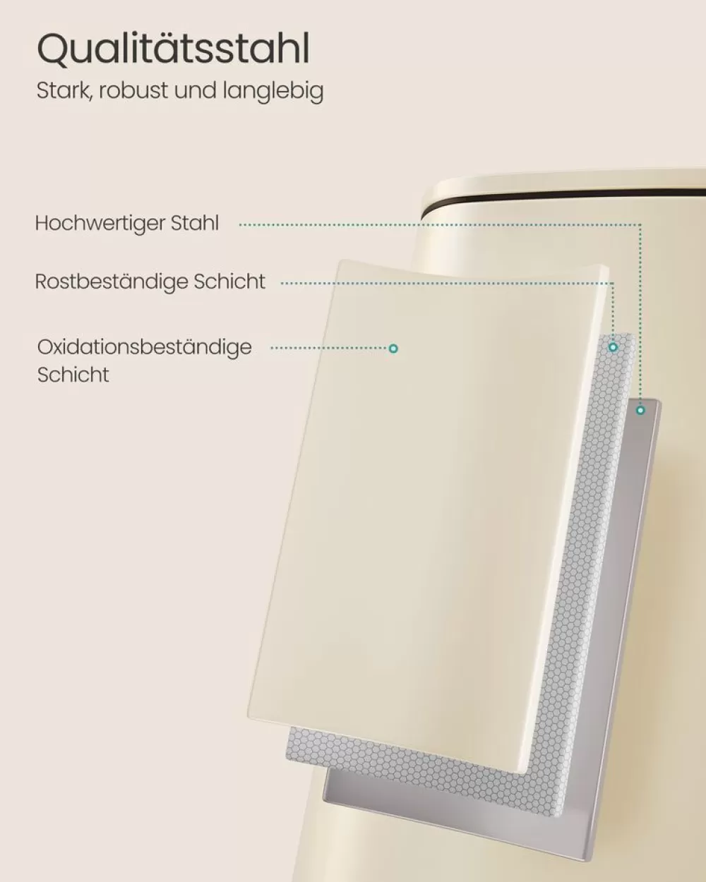 mlleimer__liter_aus_stahl_sandbeige_3.webp Best SONGMICS Mülleimer 20 Liter aus Stahl sandbeige