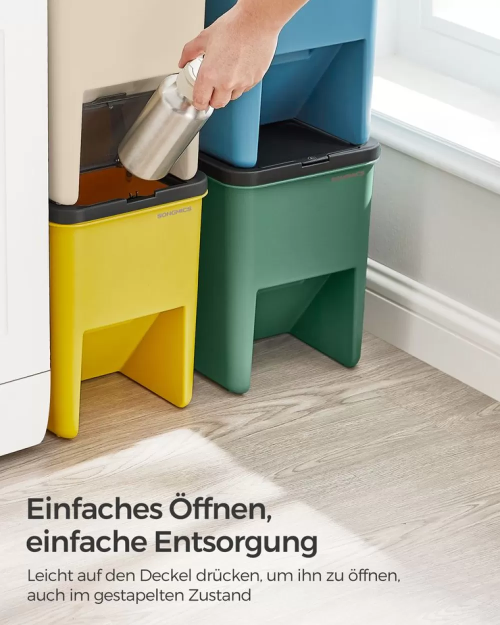 mlleimer_er_set_je__l_mit_aufklebern_3.webp Clearance SONGMICS Mülleimer 4er Set je 20 L mit Aufklebern