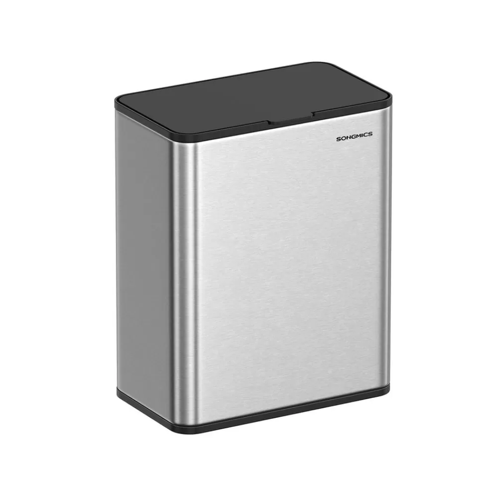 Clearance SONGMICS Mülleimer mit Deckel für Biomüll aus Metall