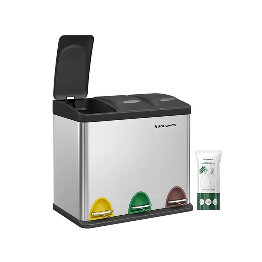 Store SONGMICS Mülltrenner 24 Liter (3 x 8 L)