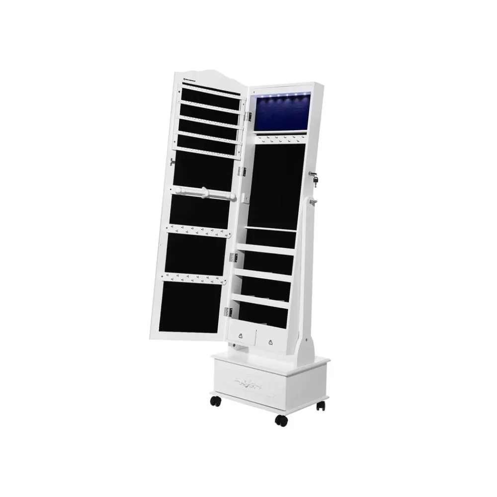 Sale SONGMICS Mobiler Schmuckschrank Weiß