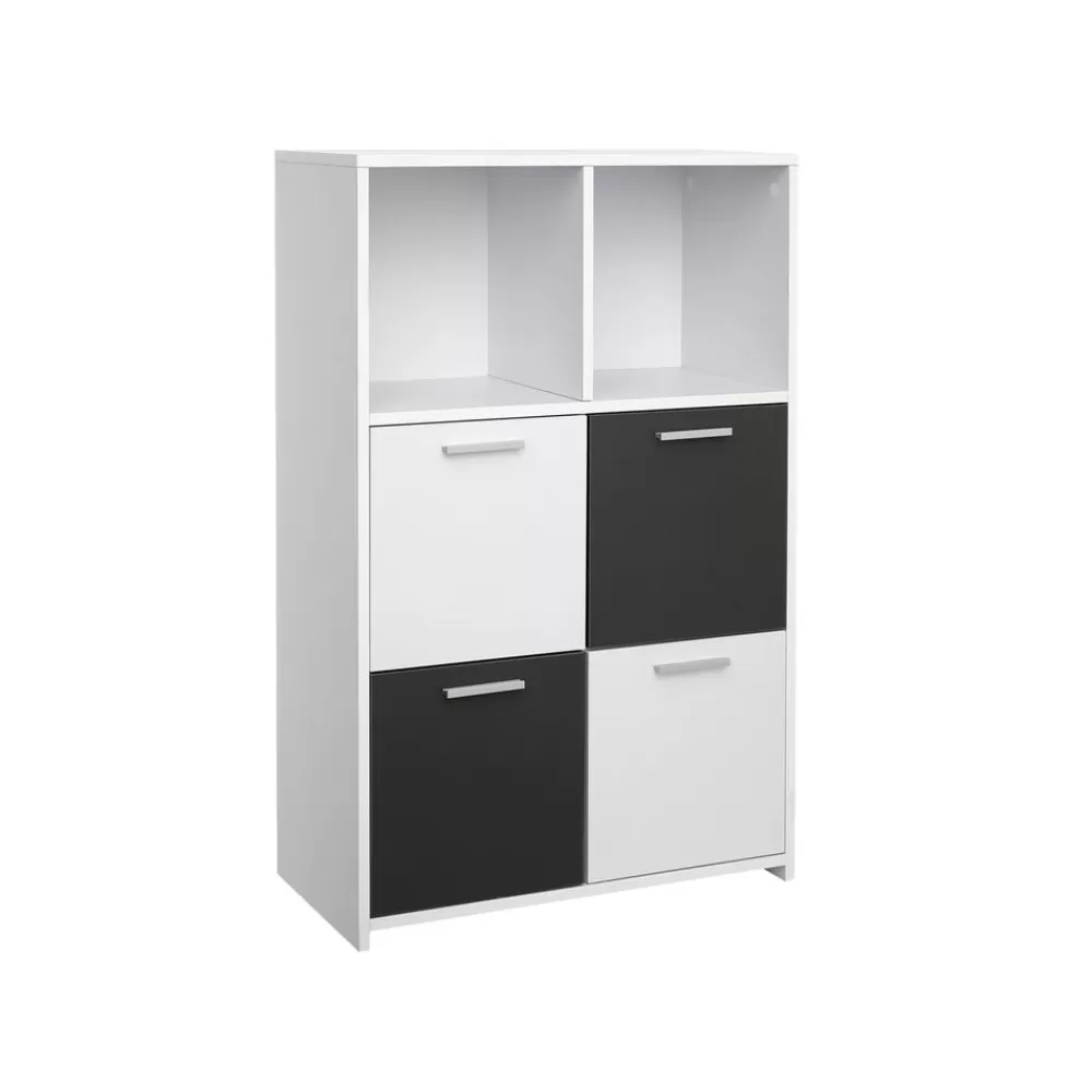 Best Sale SONGMICS Moderner Bücherschrank Weiß-Grau