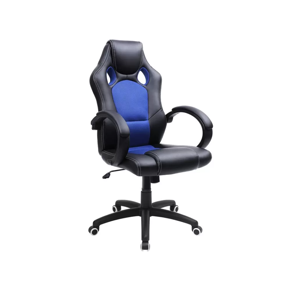 Cheap SONGMICS Moderner Bürostuhl Schwarz-Blau
