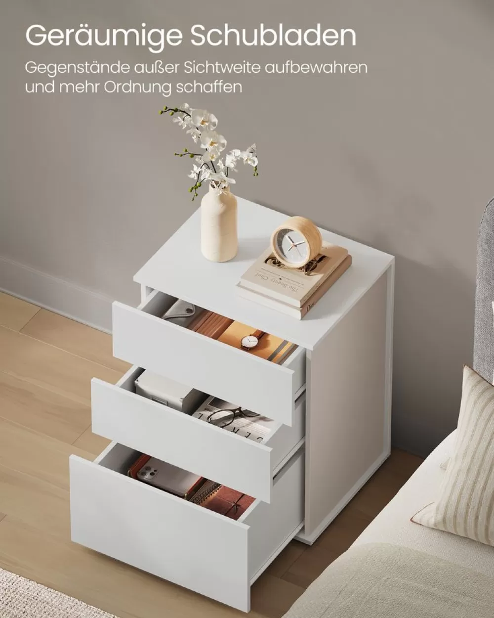 nachttisch_mit__schubladen_mattweicappuccinobeige_3.webp Hot SONGMICS Nachttisch mit 3 Schubladen mattweiß-cappuccinobeige