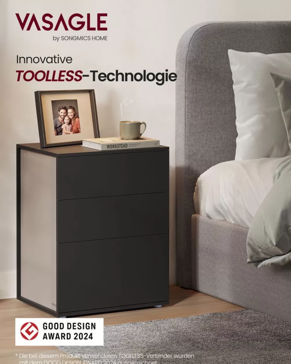 nachttisch_mit__schubladen_mattweicappuccinobeige_7.webp Hot SONGMICS Nachttisch mit 3 Schubladen mattweiß-cappuccinobeige