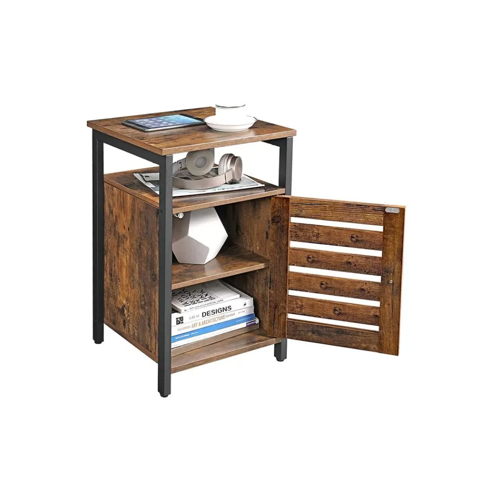 Shop SONGMICS Nachttisch mit Schrank Industrielook