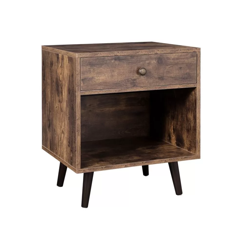 Store SONGMICS Nachttisch Retro Holzoptik