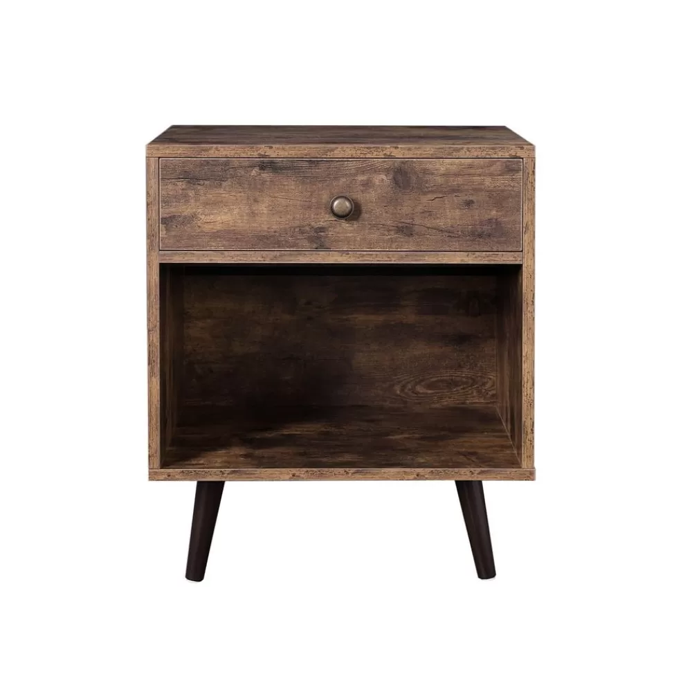 Store SONGMICS Nachttisch Retro Holzoptik