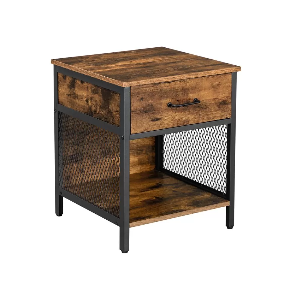 Online SONGMICS Nachttisch vintagebraun-schwarz