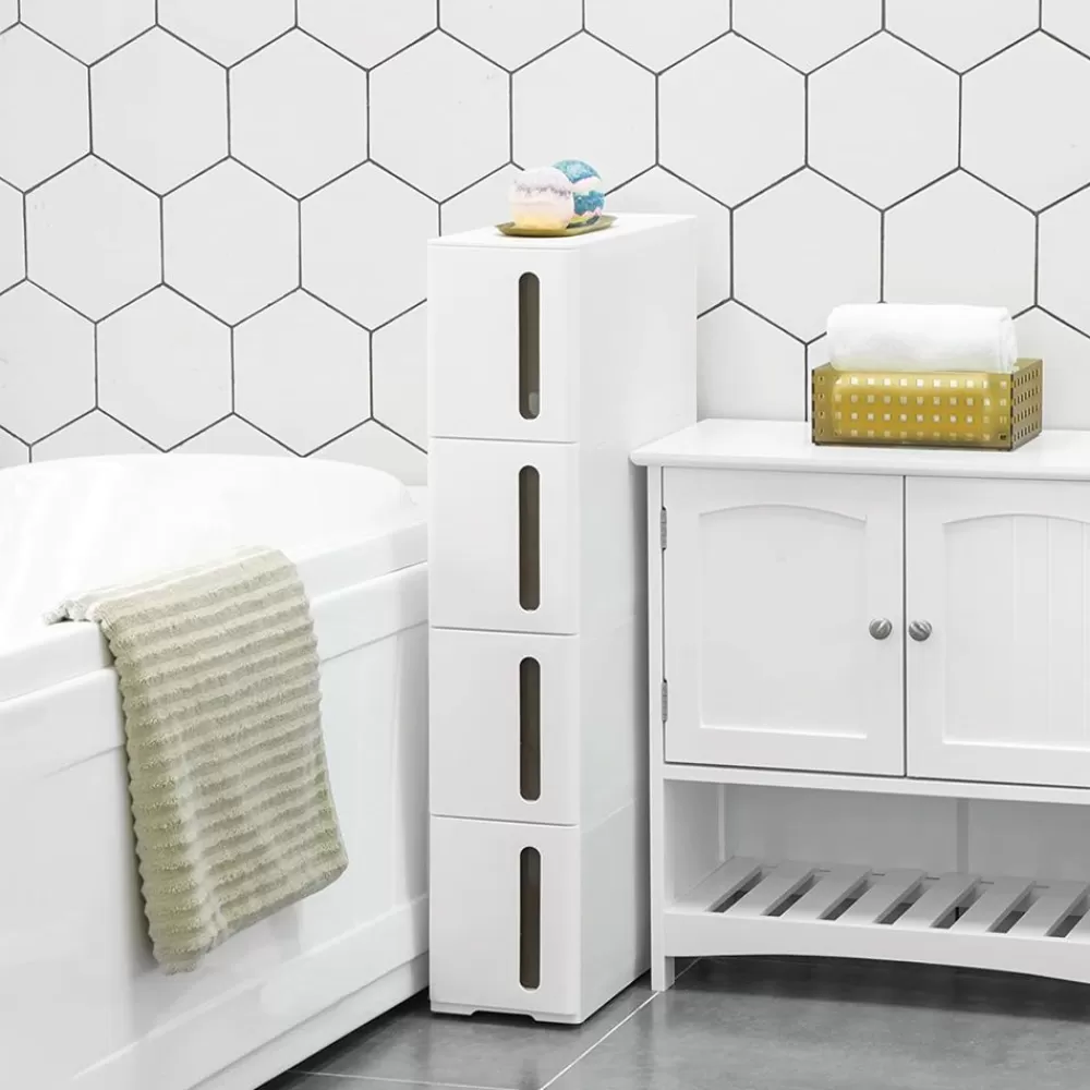 nischenregal_mit__schubladen_2.webp Online SONGMICS Nischenregal mit 4 Schubladen Weiβ