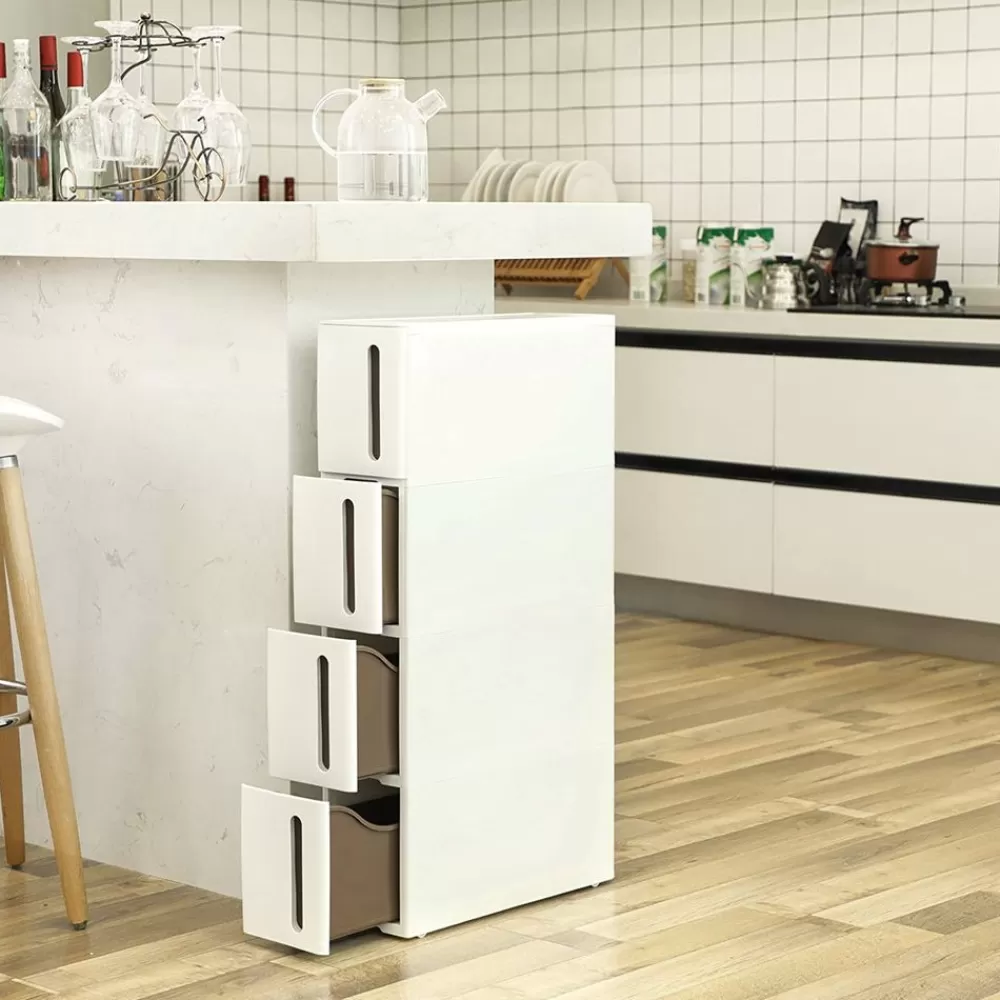 nischenregal_mit__schubladen_3.webp Online SONGMICS Nischenregal mit 4 Schubladen Weiβ