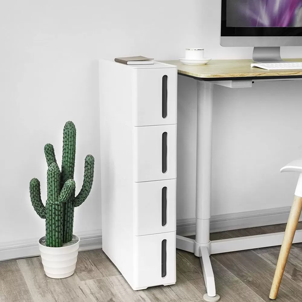 nischenregal_mit__schubladen_4.webp Online SONGMICS Nischenregal mit 4 Schubladen Weiβ