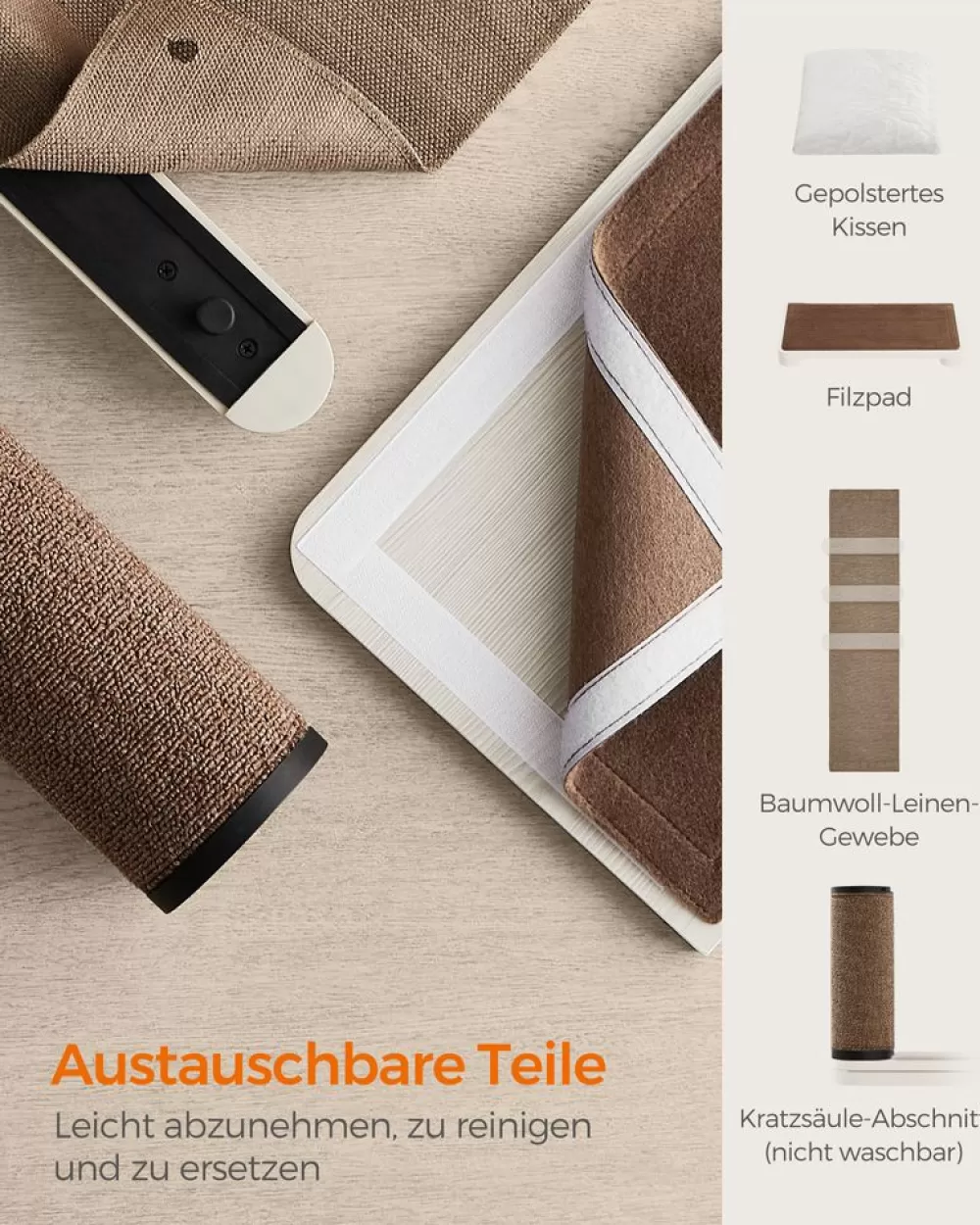oasis__katzenmbel_kletterwand_er_set_6.webp Best SONGMICS Oasis - Katzenmöbel Kletterwand 5er Set Haferflockenbraun-Kaffeebraun