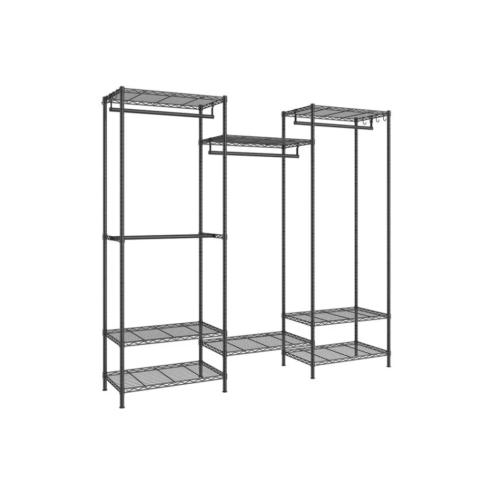 Discount SONGMICS Offener Kleiderschrank mit verstellbaren Ablagen