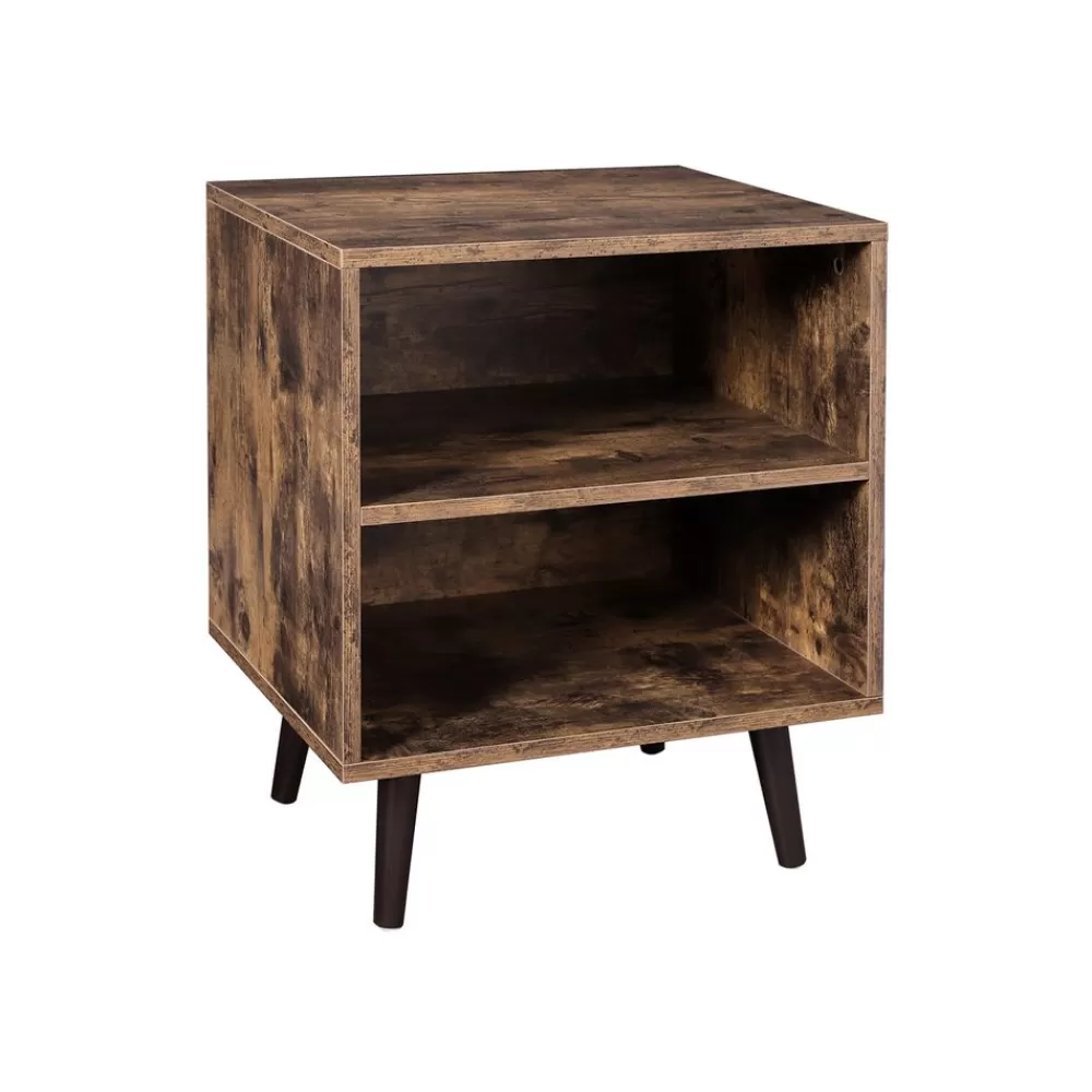 Cheap SONGMICS Offener Nachttisch Retro Holzoptik