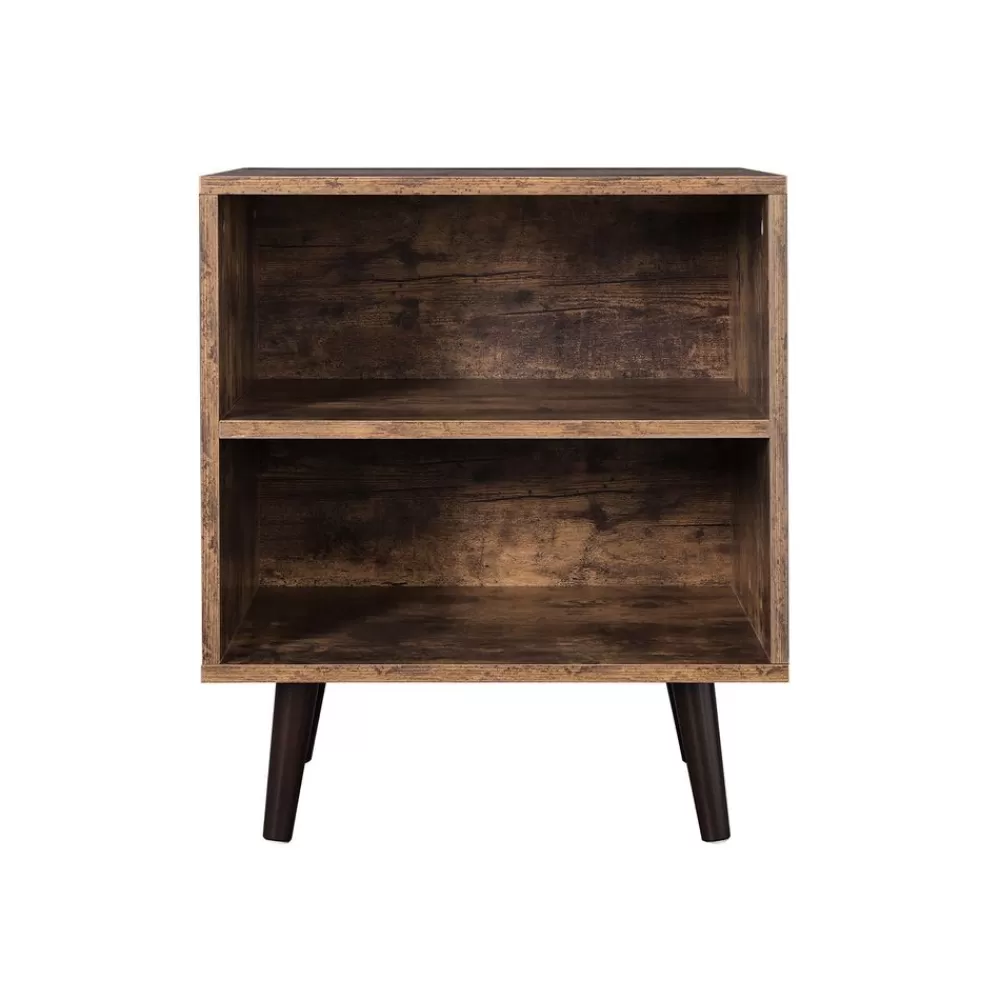Cheap SONGMICS Offener Nachttisch Retro Holzoptik