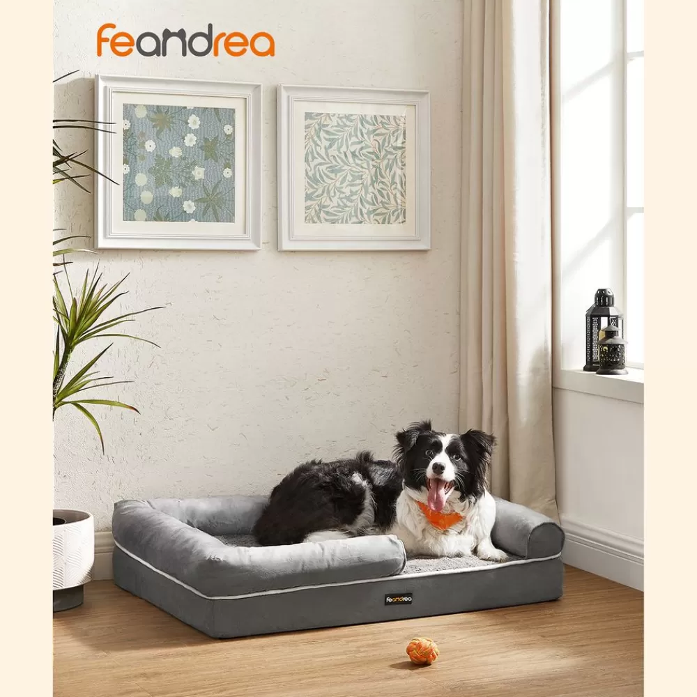 Shop SONGMICS Orthopädisches Hundebett 91 x 71 x 25 cm