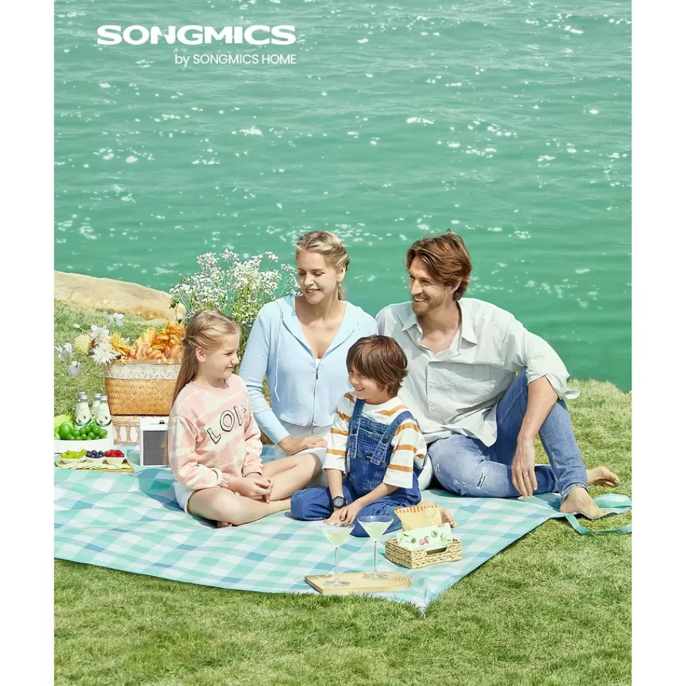 picknickdecke__x__cm_wasserdicht_grnblau_11.webp Flash Sale SONGMICS Picknickdecke 200 x 200 cm wasserdicht grün-blau