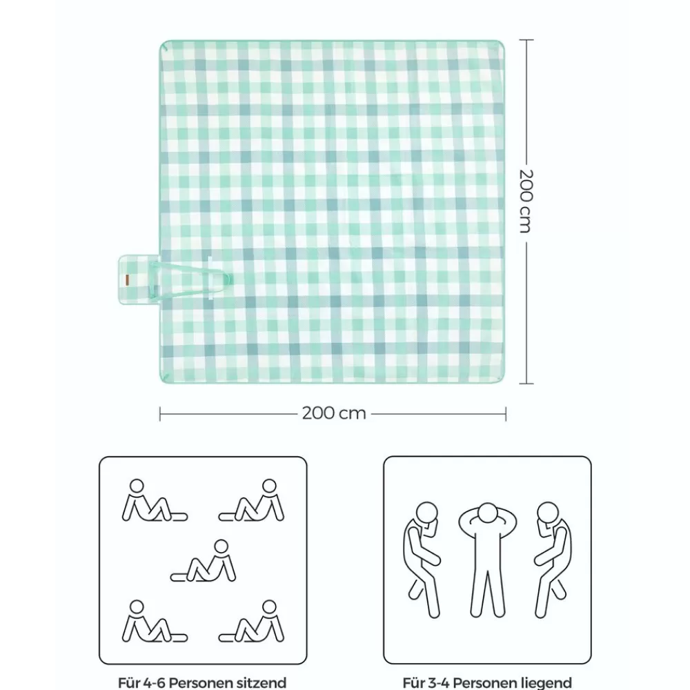 picknickdecke__x__cm_wasserdicht_grnblau_17.webp Flash Sale SONGMICS Picknickdecke 200 x 200 cm wasserdicht grün-blau
