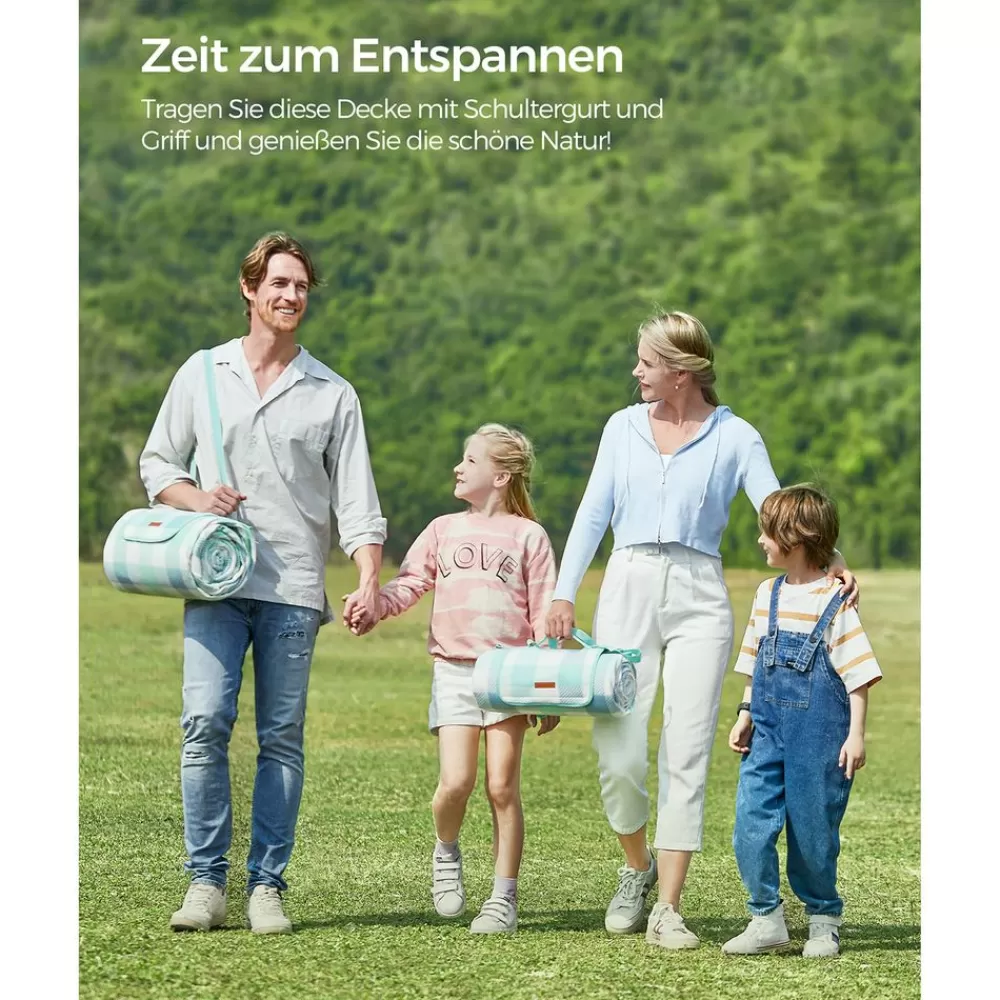 picknickdecke__x__cm_wasserdicht_grnblau_18.webp Flash Sale SONGMICS Picknickdecke 200 x 200 cm wasserdicht grün-blau