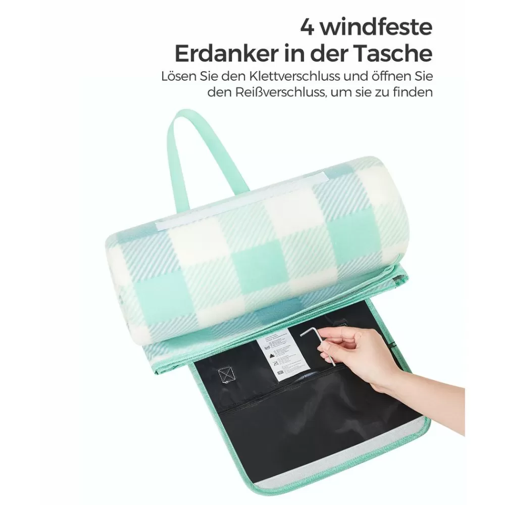 picknickdecke__x__cm_wasserdicht_grnblau_19.webp Flash Sale SONGMICS Picknickdecke 200 x 200 cm wasserdicht grün-blau