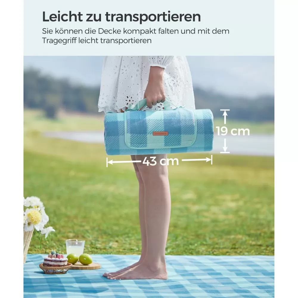 picknickdecke__x__cm_wasserdicht_grnblau_6.webp Flash Sale SONGMICS Picknickdecke 200 x 200 cm wasserdicht grün-blau