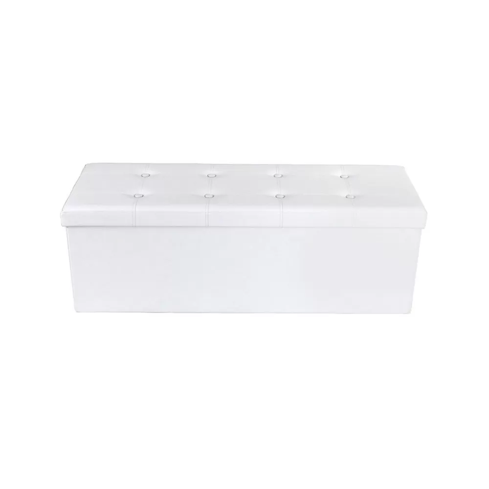 Best SONGMICS Polsterbank mit Stauraum 110 cm Weiß