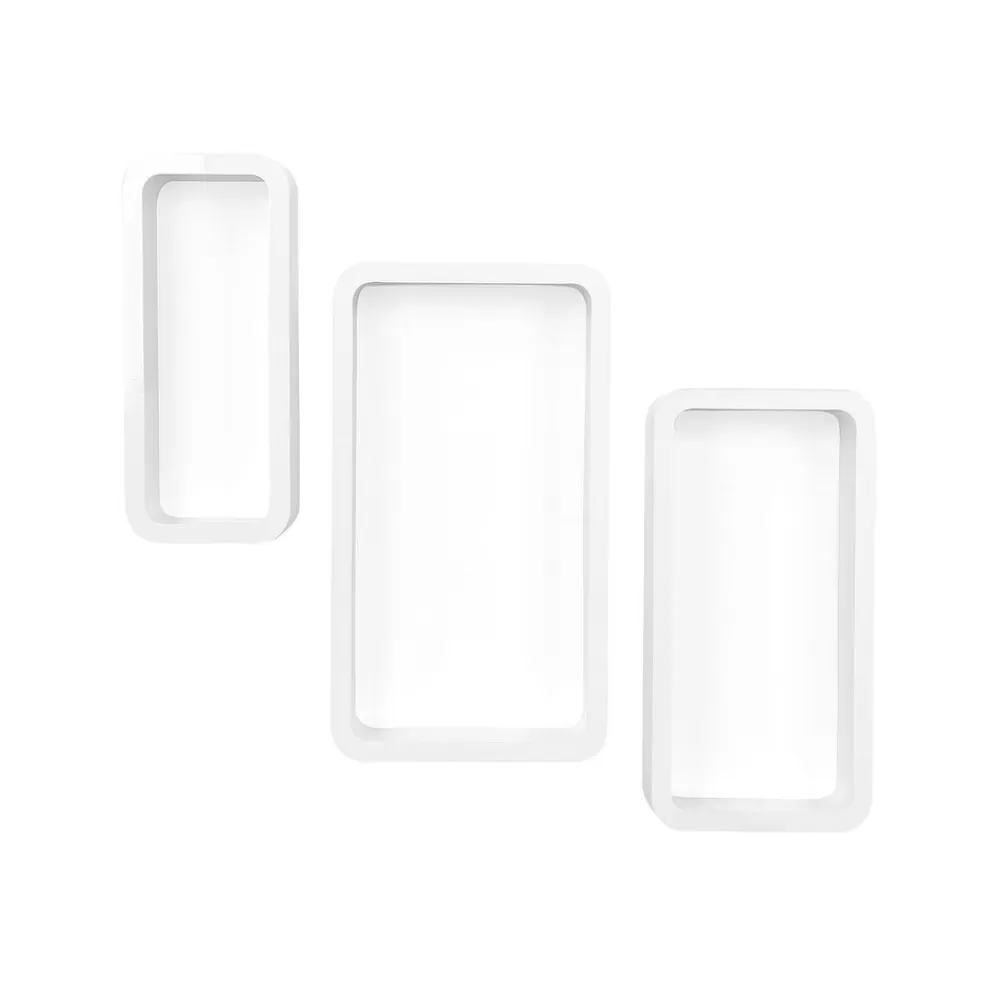 New SONGMICS Rechteckige Wandregale 3er Set Weiß