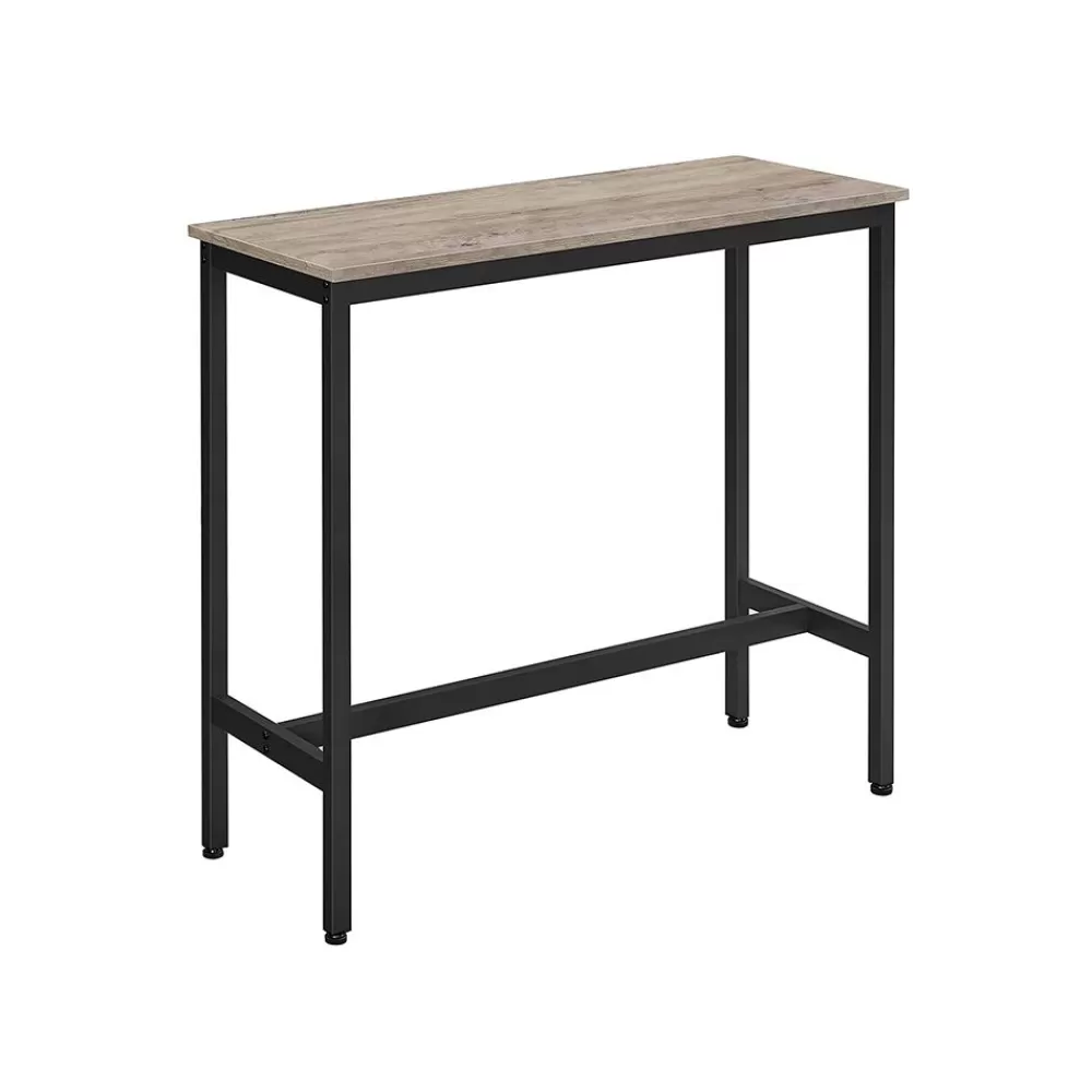 Store SONGMICS Rechteckiger Bartisch Greige-Schwarz