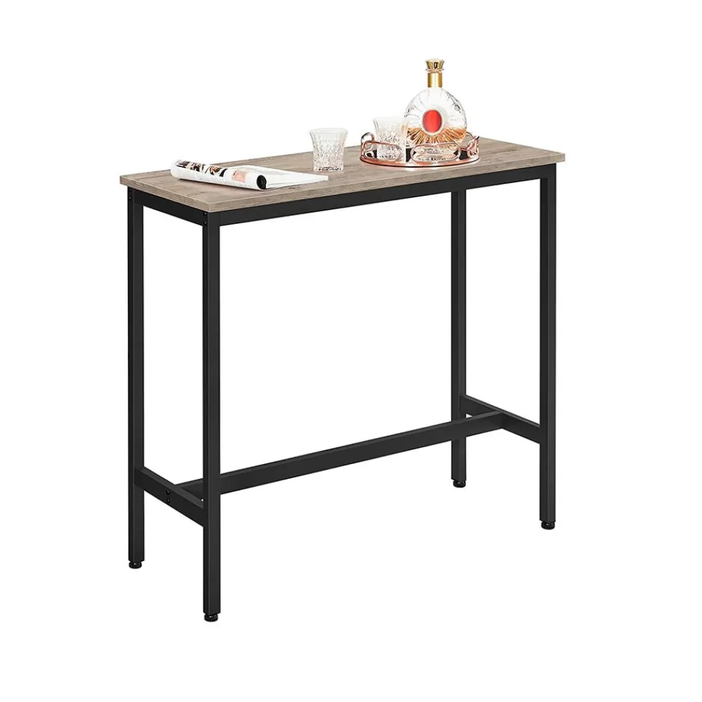 Store SONGMICS Rechteckiger Bartisch Greige-Schwarz