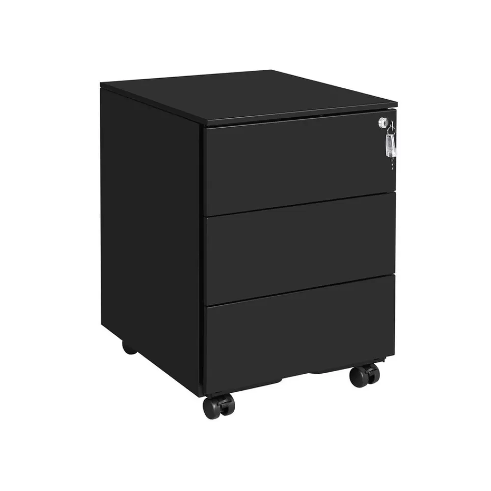 Cheap SONGMICS Rollcontainer Mattschwarz
