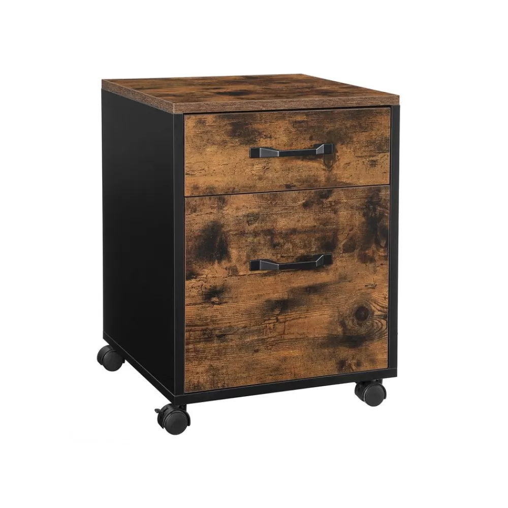 Flash Sale SONGMICS Rollcontainer Vintagebraun-Schwarz