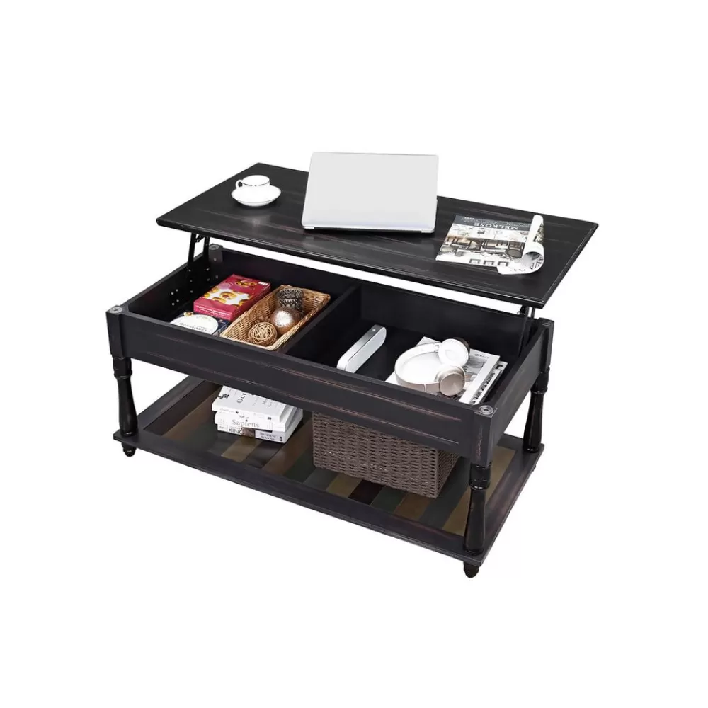 Store SONGMICS Rustikaler Landhausstil Couchtisch