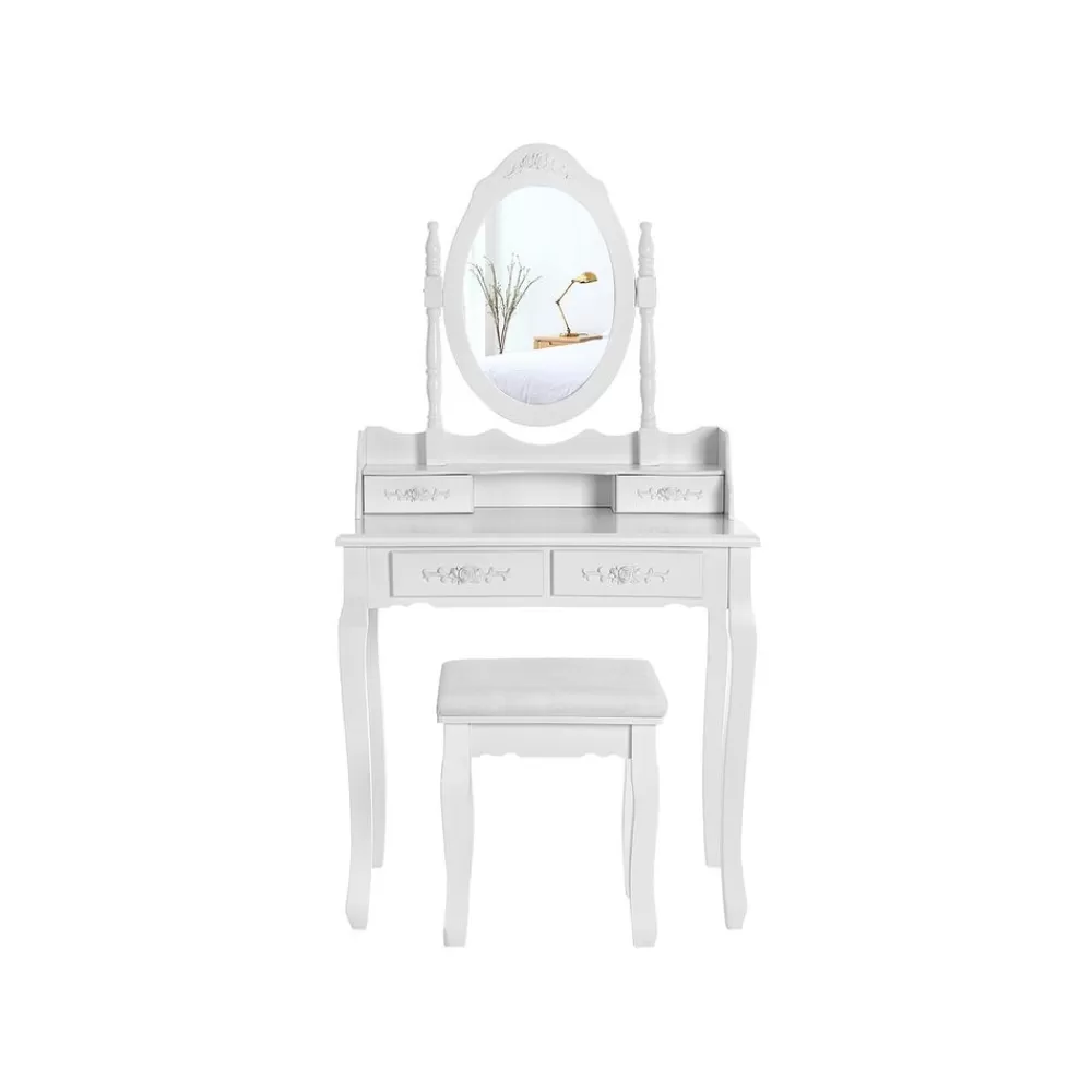 Outlet SONGMICS Schicker Schminktisch mit Drehspiegel