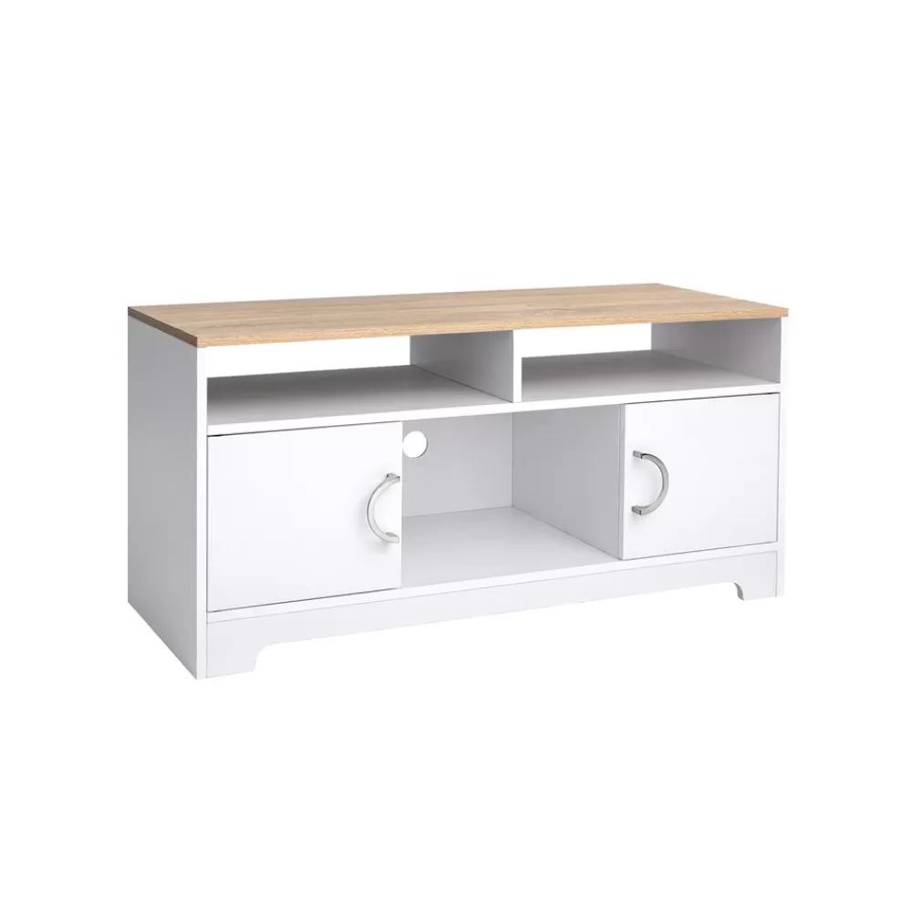 Clearance SONGMICS Schlichter TV-Schrank Weiß