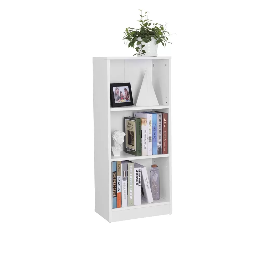 Shop SONGMICS Schlichtes Bücherregal 3 Fächer Weiß