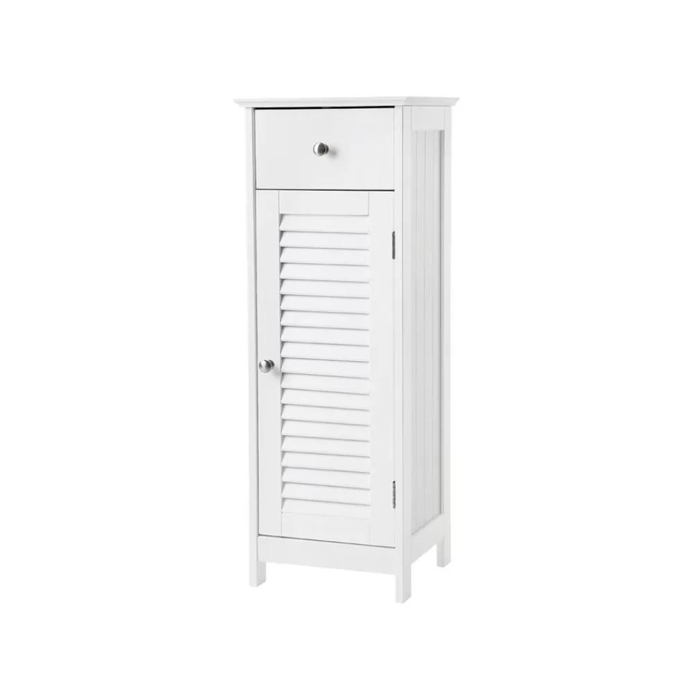 Flash Sale SONGMICS Schmaler Badschrank mit Lamellentür