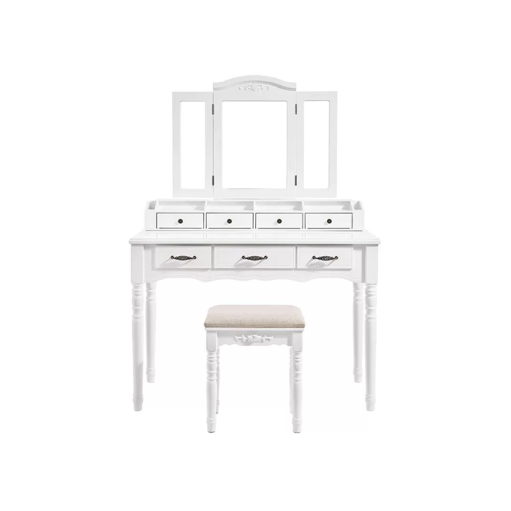 Store SONGMICS Schminktisch mit 7 Schubladen