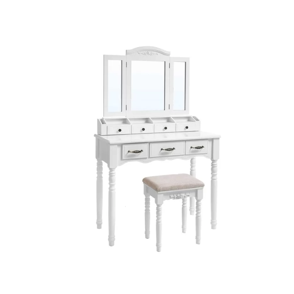 Store SONGMICS Schminktisch mit 7 Schubladen