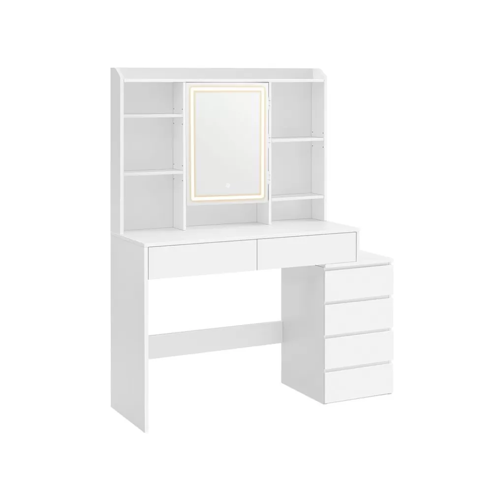 Cheap SONGMICS Schminktisch mit LED-Beleuchtung modern wolkenweiß