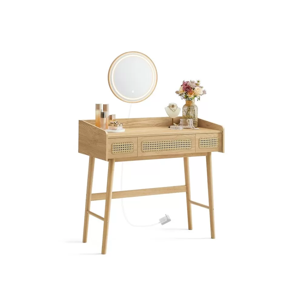 Cheap SONGMICS Schminktisch mit Spiegel und Schubladen Boho-Stil