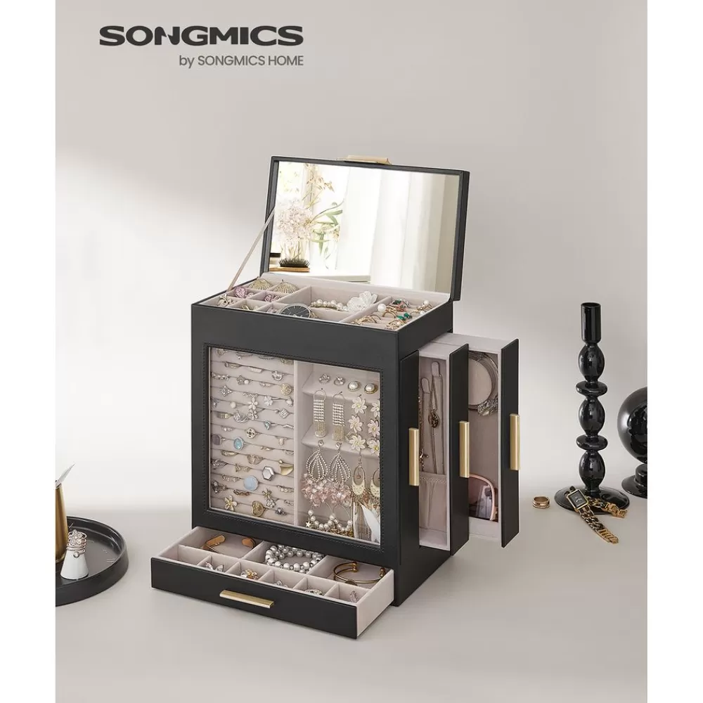 Shop SONGMICS Schmuckbox mit seitlichen Schubladen