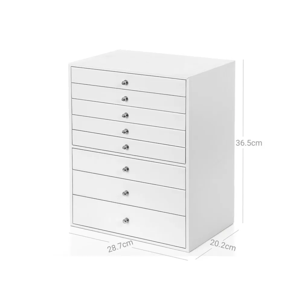 schmuckkasten__schubladen_schwarz_12.webp Outlet SONGMICS Schmuckkasten 8 Schubladen Schwarz